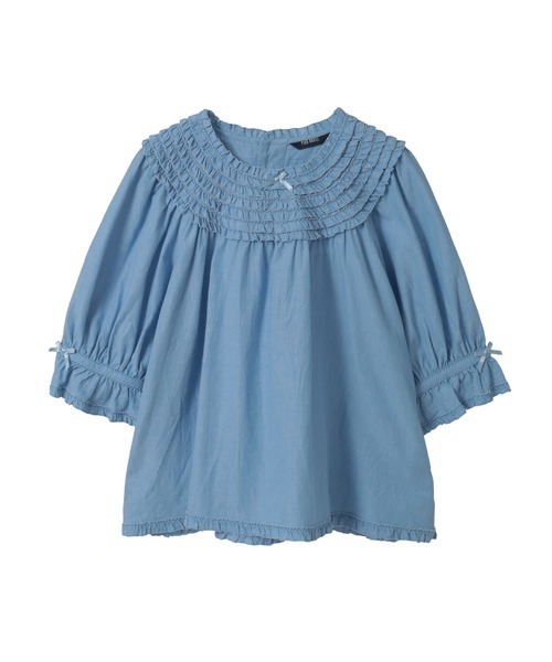 PINK HOUSE（ピンクハウス）の「ヨークフリル使いブラウス（シャツ/ブラウス・レディース・インディゴブルー/ネイビー/ホワイト/レッド/ピンク/ブラック・フリー）」の7枚目の写真