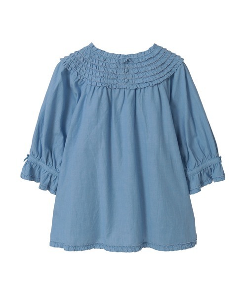 PINK HOUSE（ピンクハウス）の「ヨークフリル使いブラウス（シャツ/ブラウス・レディース・インディゴブルー/ネイビー/ホワイト/レッド/ピンク/ブラック・フリー）」の8枚目の写真