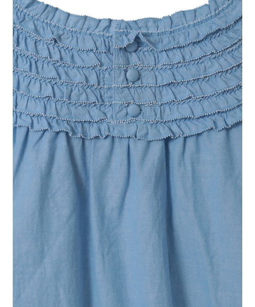 PINK HOUSE（ピンクハウス）の「ヨークフリル使いブラウス（シャツ/ブラウス・レディース・インディゴブルー/ネイビー/ホワイト/レッド/ピンク/ブラック・フリー）」の10枚目の写真