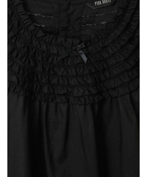 PINK HOUSE（ピンクハウス）の「ヨークフリル使いブラウス（シャツ/ブラウス・レディース・インディゴブルー/ネイビー/ホワイト/レッド/ピンク/ブラック・フリー）」の13枚目の写真