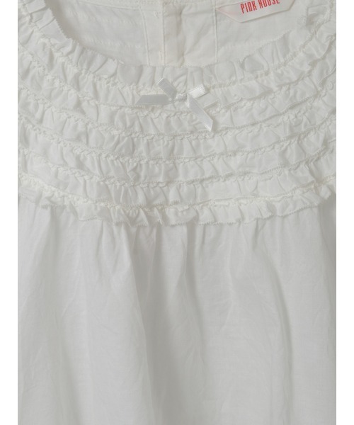 PINK HOUSE（ピンクハウス）の「ヨークフリル使いブラウス（シャツ/ブラウス・レディース・インディゴブルー/ネイビー/ホワイト/レッド/ピンク/ブラック・フリー）」の14枚目の写真