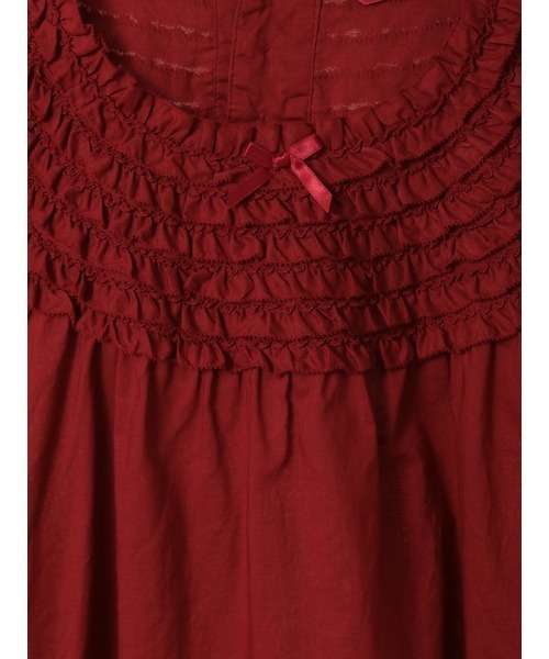 PINK HOUSE（ピンクハウス）の「ヨークフリル使いブラウス（シャツ/ブラウス・レディース・インディゴブルー/ネイビー/ホワイト/レッド/ピンク/ブラック・フリー）」の15枚目の写真