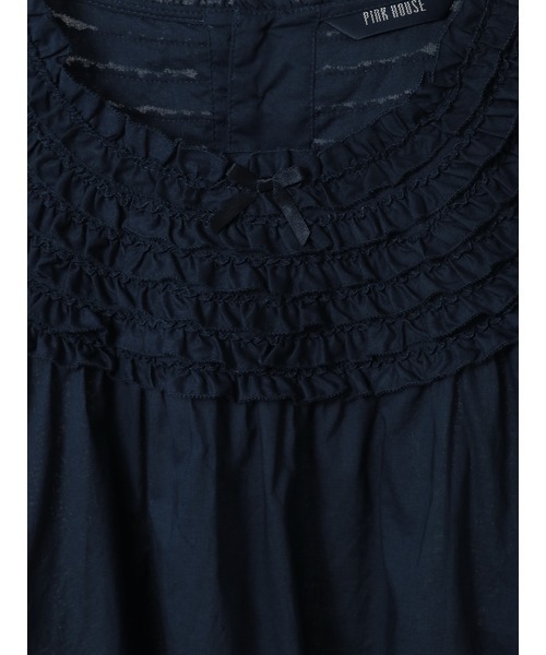 PINK HOUSE（ピンクハウス）の「ヨークフリル使いブラウス（シャツ/ブラウス・レディース・インディゴブルー/ネイビー/ホワイト/レッド/ピンク/ブラック・フリー）」の17枚目の写真