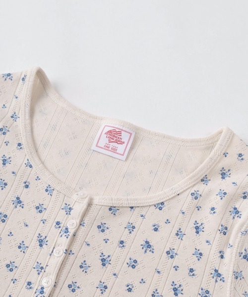 JEMORGAN(ジェーイーモーガン)の「【87】【JEMORGAN/ジェーイーモーガン】花柄 フライス ヘンリーネックTシャツ/レディース/26SUMMER NEW(Tシャツ/カットソー・レディース・ブラック/レッド/ネイビー/ブルー・FREE)」の7枚目の写真