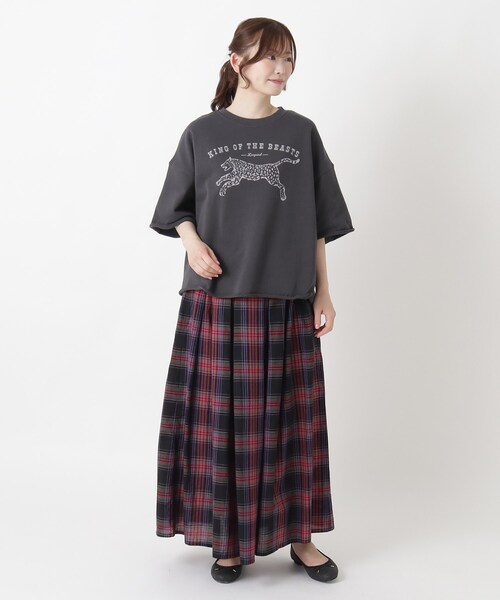 one'sterrace(ワンズテラス)の「タック入り ギャザーチェックスカート(スカート・レディース・ブルー系その他7/ピンク系9・02)」の6枚目の写真