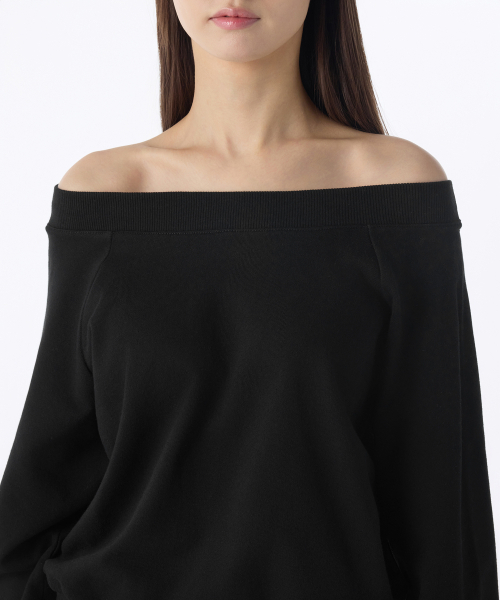 MUSINSA STANDARD WOMAN（ムシンサスタンダードウーマン）の「ウィメンズオフショルダースウェットシャツ[ブラック]（スウェット・レディース・その他・X-SMALL/SMALL/LARGE/MEDIUM）」の3枚目の写真