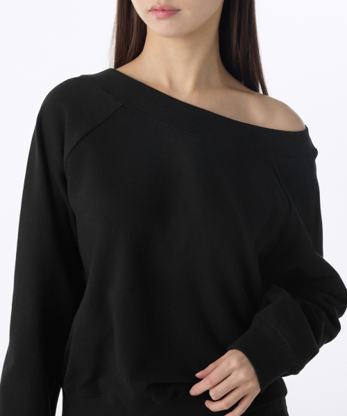 MUSINSA STANDARD WOMAN（ムシンサスタンダードウーマン）の「ウィメンズオフショルダースウェットシャツ[ブラック]（スウェット・レディース・その他・X-SMALL/SMALL/LARGE/MEDIUM）」の4枚目の写真