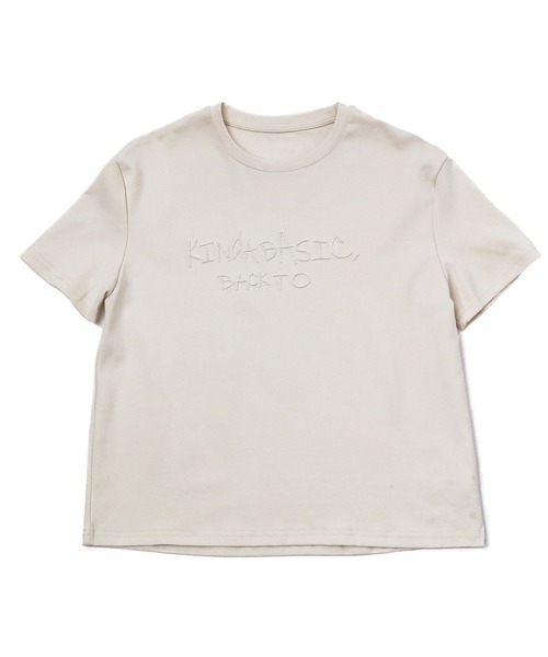 murea(ミュレア)の「ビーズ刺繍半袖Tシャツ(Tシャツ/カットソー・レディース・チャコールグレー/アイボリー・FREE)」の20枚目の写真