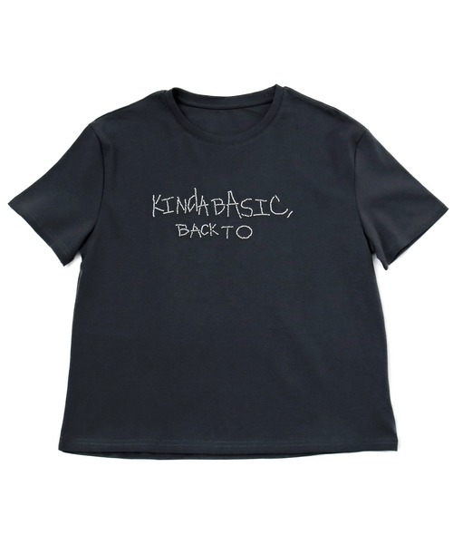 murea(ミュレア)の「ビーズ刺繍半袖Tシャツ(Tシャツ/カットソー・レディース・チャコールグレー/アイボリー・FREE)」の22枚目の写真