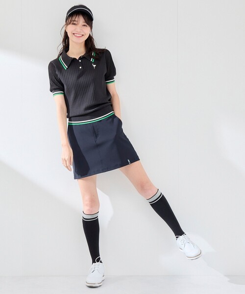 JUN&ROPE'（ジュンアンドロペ）の「【UVカット】【撥水】【防透け】【ストレッチ】ボディシェルAラインスカート（スカート・レディース・ネイビー/ピンク/ホワイト/ブラック・M/L/S/X-SMALL）」の5枚目の写真