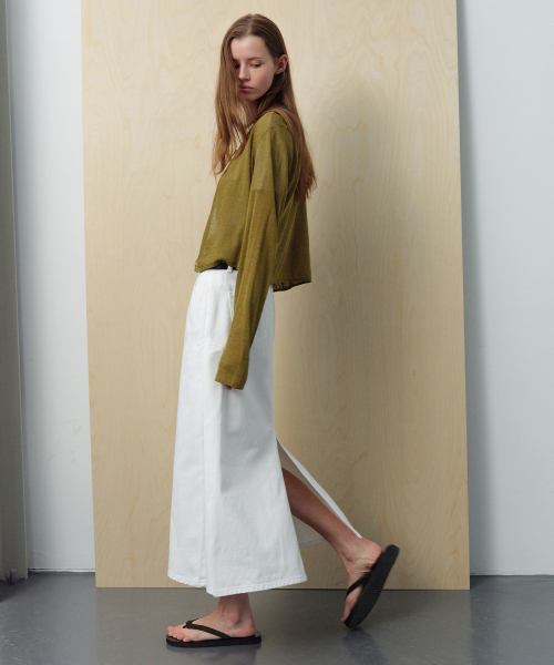 LEVAR(レバー)の「Light Linen Cardigan - Matcha Olive(ニット/セーター・レディース・その他・FREE)」の4枚目の写真