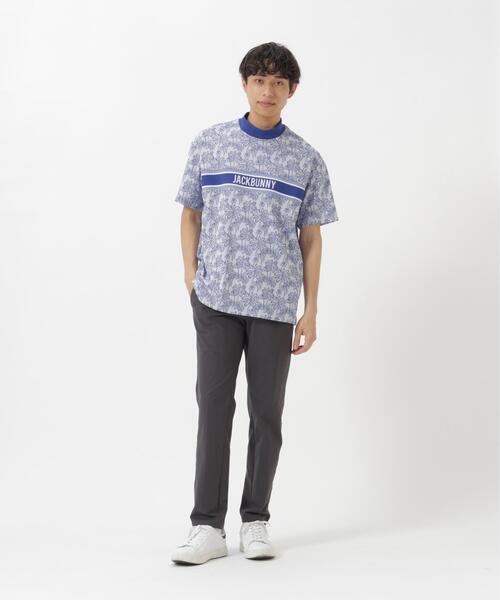 Jack Bunny!!(ジャックバニー)の「【Jack Bunny!!】SPX トワルドジュイ椰子JQ 半袖モックネック(Tシャツ/カットソー・メンズ・ブルー・MEDIUM/X-LARGE/LARGE)」の2枚目の写真