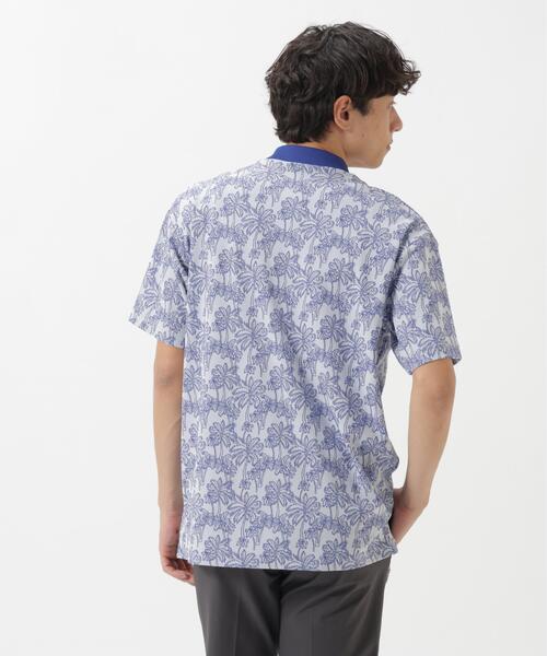 Jack Bunny!!(ジャックバニー)の「【Jack Bunny!!】SPX トワルドジュイ椰子JQ 半袖モックネック(Tシャツ/カットソー・メンズ・ブルー・MEDIUM/X-LARGE/LARGE)」の5枚目の写真