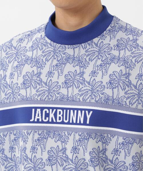 Jack Bunny!!(ジャックバニー)の「【Jack Bunny!!】SPX トワルドジュイ椰子JQ 半袖モックネック(Tシャツ/カットソー・メンズ・ブルー・MEDIUM/X-LARGE/LARGE)」の6枚目の写真