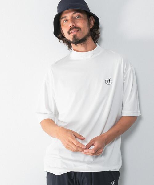 M セントアンドリュース 日本製 吸水速乾 半袖 モックネックシャツ 白 OOPS 吸水速乾モックネックTシャツ（Tシャツ/カットソー）｜URBAN
