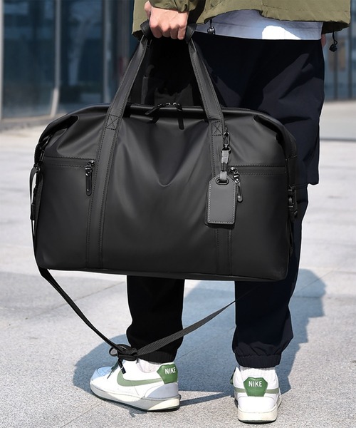 WESTBOY（ウエストボーイ）の「ユニセックス 2WAY マット ビッグ ショルダー ボストンバッグ WO26S9BG06（ボストンバッグ・メンズ・グレー/ブラック・FREE）」の2枚目の写真