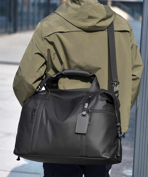 WESTBOY（ウエストボーイ）の「ユニセックス 2WAY マット ビッグ ショルダー ボストンバッグ WO26S9BG06（ボストンバッグ・メンズ・グレー/ブラック・FREE）」の9枚目の写真