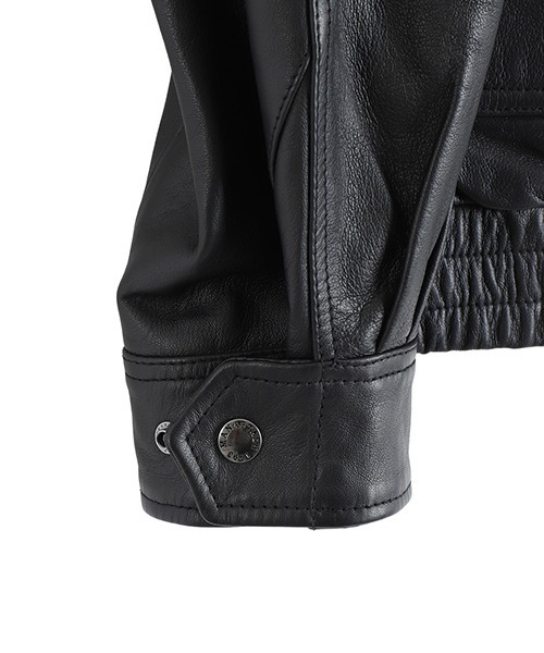 MANASTASH（マナスタッシュ）の「MANASTASH / マナスタッシュ：LEATHER MOTOR BLOUSON：792-5950004[AST]（ブルゾン・メンズ・ブラック・L）」の7枚目の写真