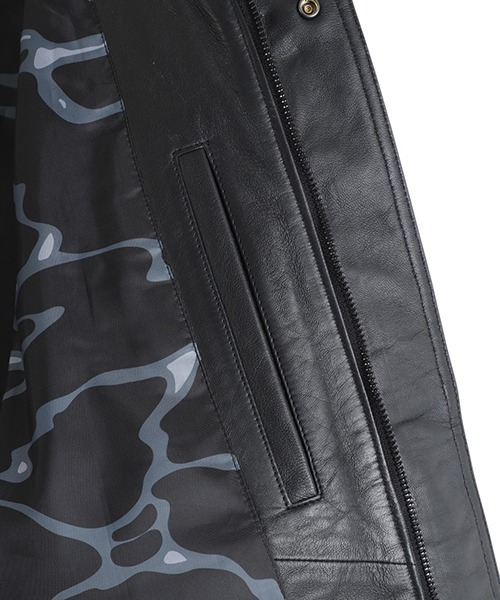 MANASTASH（マナスタッシュ）の「MANASTASH / マナスタッシュ：LEATHER MOTOR BLOUSON：792-5950004[AST]（ブルゾン・メンズ・ブラック・L）」の9枚目の写真