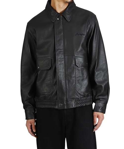 MANASTASH（マナスタッシュ）の「MANASTASH / マナスタッシュ：LEATHER MOTOR BLOUSON：792-5950004[AST]（ブルゾン・メンズ・ブラック・L）」の12枚目の写真