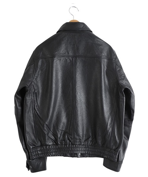 MANASTASH（マナスタッシュ）の「MANASTASH / マナスタッシュ：LEATHER MOTOR BLOUSON：792-5950004[AST]（ブルゾン・メンズ・ブラック・L）」の2枚目の写真