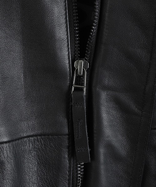 MANASTASH（マナスタッシュ）の「MANASTASH / マナスタッシュ：LEATHER MOTOR BLOUSON：792-5950004[AST]（ブルゾン・メンズ・ブラック・L）」の4枚目の写真