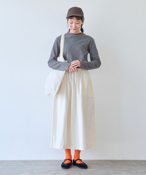 bulle de savon(ビュルデサボン)の「30/-度甘フライスボーダー ハイネック(Tシャツ/カットソー・レディース・ダークブラウン/ブラック・FREE)」の11枚目の写真
