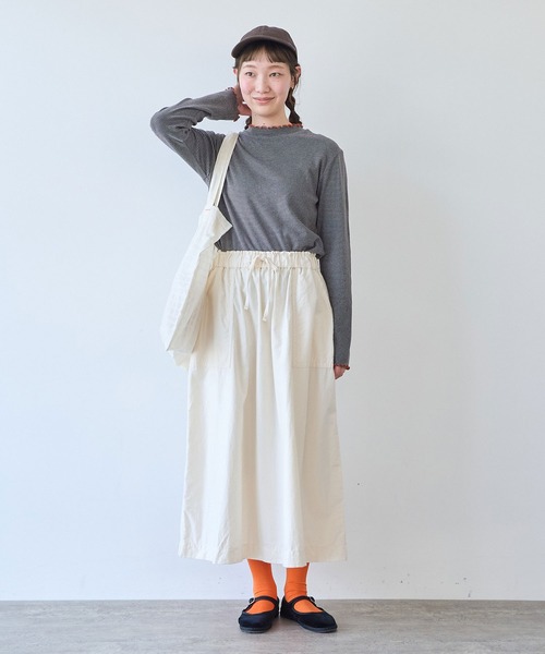 bulle de savon(ビュルデサボン)の「30/-度甘フライスボーダー ハイネック(Tシャツ/カットソー・レディース・ダークブラウン/ブラック・FREE)」の12枚目の写真