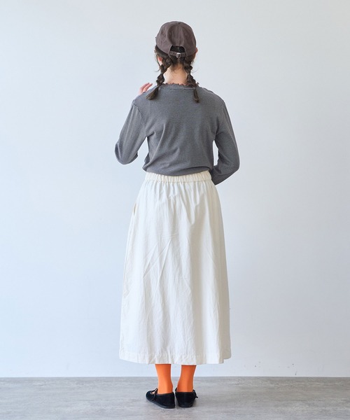 bulle de savon(ビュルデサボン)の「30/-度甘フライスボーダー ハイネック(Tシャツ/カットソー・レディース・ダークブラウン/ブラック・FREE)」の14枚目の写真