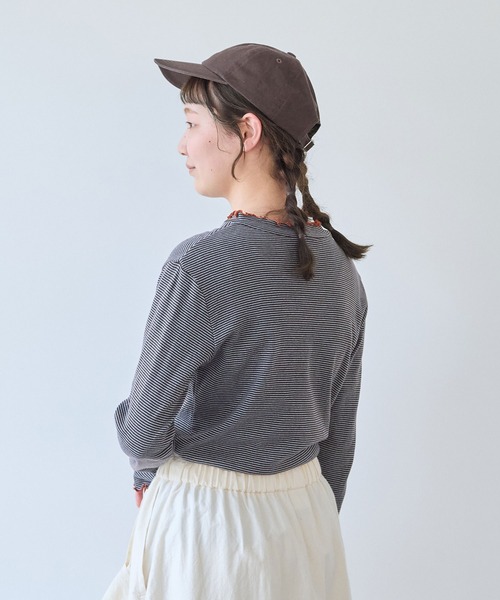 bulle de savon(ビュルデサボン)の「30/-度甘フライスボーダー ハイネック(Tシャツ/カットソー・レディース・ダークブラウン/ブラック・FREE)」の8枚目の写真