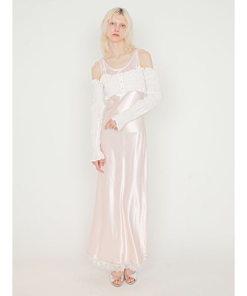 SORIN(ソリン )の「Satin Back Open Dress/サテン バックオープンドレス(ワンピース・レディース・ピンク/ブラック・36/38)」の3枚目の写真