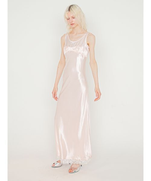 SORIN(ソリン )の「Satin Back Open Dress/サテン バックオープンドレス(ワンピース・レディース・ピンク/ブラック・36/38)」の5枚目の写真