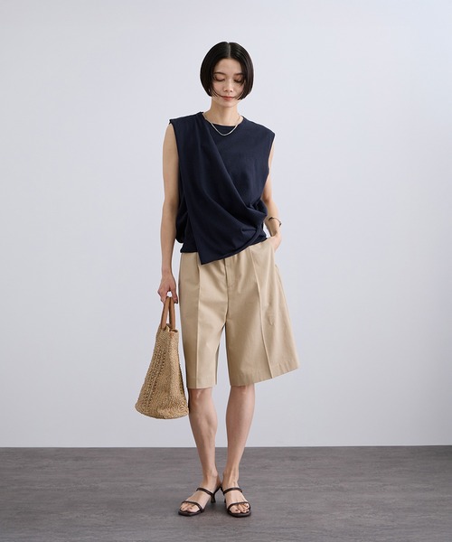 SALON adam et rope'(サロン アダム エ ロペ)の「【WEB限定】ストール付きマルチWAYノースリニット/夏服・オフィスカジュアル(ニット/セーター・レディース・グレー/ネイビー/ベージュ系その他・FREE)」の8枚目の写真