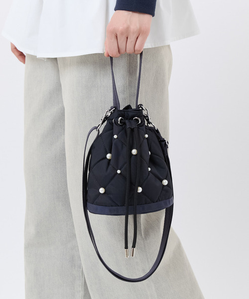 DRAWST BUCKET W PEARLS ディープシーパール（ショルダーバッグ