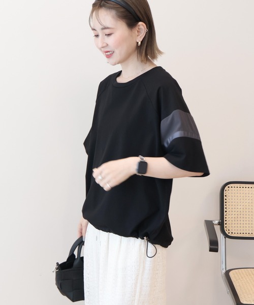 AMERICAN HOLIC(アメリカンホリック)の「異素材ラインプルオーバー(Tシャツ/カットソー・レディース・ネイビー/ブラック/ブラウン/オフホワイト・M/L)」の10枚目の写真
