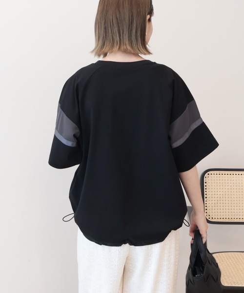 AMERICAN HOLIC(アメリカンホリック)の「異素材ラインプルオーバー(Tシャツ/カットソー・レディース・ネイビー/ブラック/ブラウン/オフホワイト・M/L)」の11枚目の写真
