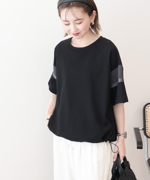 AMERICAN HOLIC(アメリカンホリック)の「異素材ラインプルオーバー(Tシャツ/カットソー・レディース・ネイビー/ブラック/ブラウン/オフホワイト・M/L)」の12枚目の写真
