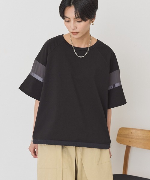 AMERICAN HOLIC(アメリカンホリック)の「異素材ラインプルオーバー(Tシャツ/カットソー・レディース・ネイビー/ブラック/ブラウン/オフホワイト・M/L)」の13枚目の写真