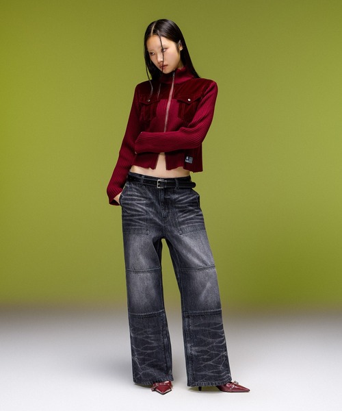 X-girl(エックスガール)の「METAL LOGO STUDDED FAUX LEATHER BELT(ベルト・レディース・ブラウン/ブラック・ONE SIZE)」の9枚目の写真