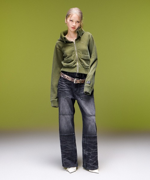 X-girl(エックスガール)の「METAL LOGO STUDDED FAUX LEATHER BELT(ベルト・レディース・ブラウン/ブラック・ONE SIZE)」の14枚目の写真