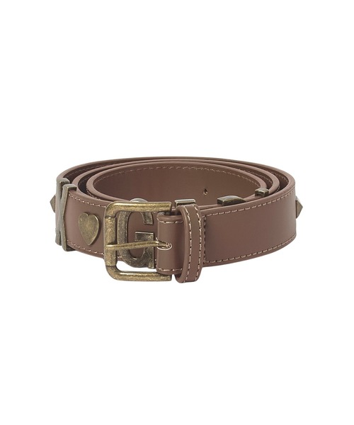 X-girl(エックスガール)の「METAL LOGO STUDDED FAUX LEATHER BELT(ベルト・レディース・ブラウン/ブラック・ONE SIZE)」の16枚目の写真