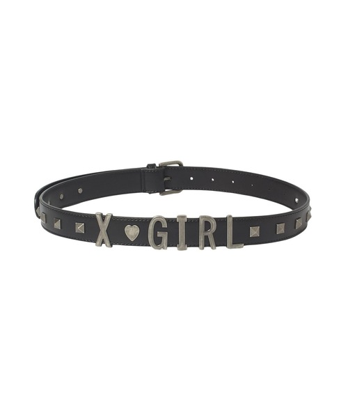 X-girl(エックスガール)の「METAL LOGO STUDDED FAUX LEATHER BELT(ベルト・レディース・ブラウン/ブラック・ONE SIZE)」の17枚目の写真