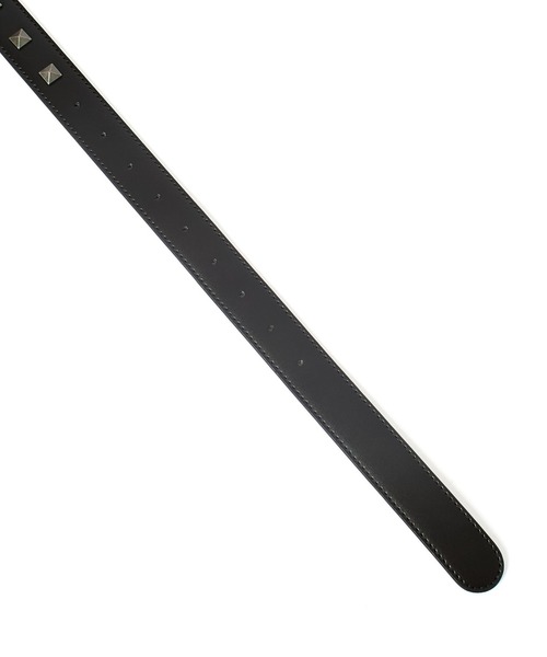 X-girl(エックスガール)の「METAL LOGO STUDDED FAUX LEATHER BELT(ベルト・レディース・ブラウン/ブラック・ONE SIZE)」の6枚目の写真
