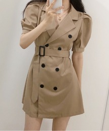 ダブルブレストショートワンピース