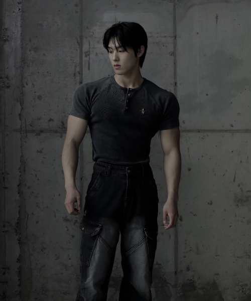 CARMID（カミド）の「アンティックピグメントヘンリーネック半袖[グレー]（Tシャツ/カットソー・メンズ・その他・1/2/3）」の13枚目の写真