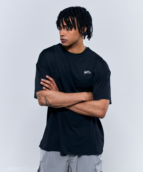PHYSICAL GARMENTS（フィジカルガーメンツ）の「P2544 機能性ドライオーバーサイズ半袖 [ブラック]（Tシャツ/カットソー・メンズ・ブラック・MEDIUM/LARGE/X-LARGE/XX-LARGE）」の5枚目の写真