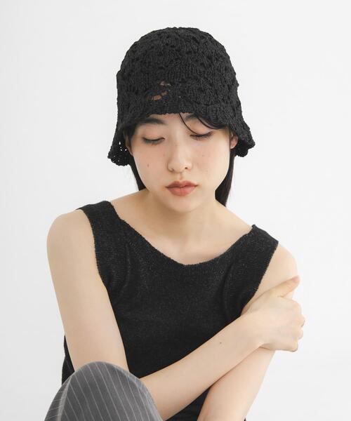 KBF（ケイビーエフ）の「クロシェベルHAT（ハット・レディース・ブラック/ベージュ系その他・ONE）」の2枚目の写真