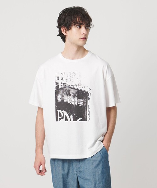 FILL THE BILL(フィルザビル)の「【別注】<FILL THE BILL>PORTLAND T/ポートランド Tシャツ(Tシャツ/カットソー・メンズ・ブラック/ホワイト・2/1)」の2枚目の写真