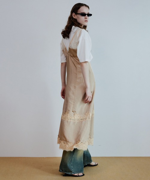 MAISON SPECIAL（メゾンスペシャル）の「Sleeveless Lingerie-Style Dress/ノースリーブランジェリーワンピ（ワンピース・レディース・ミント/ベージュ/ブラック・36/38）」の7枚目の写真