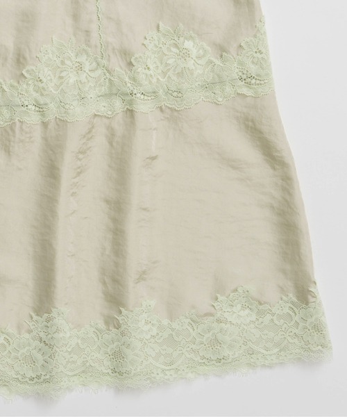 MAISON SPECIAL（メゾンスペシャル）の「Sleeveless Lingerie-Style Dress/ノースリーブランジェリーワンピ（ワンピース・レディース・ミント/ベージュ/ブラック・36/38）」の12枚目の写真